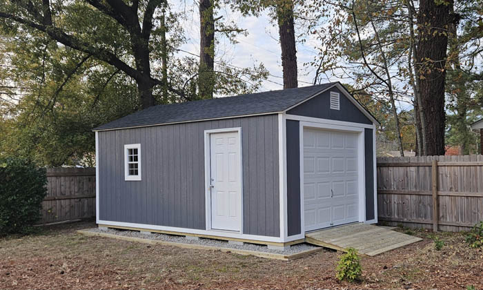 Overheard Door_ Tidewater Sheds providing shed repairs, new shed construction and shed remodeling services to Virginia Beach, Chesapeake, Suffolk and North Carolina.