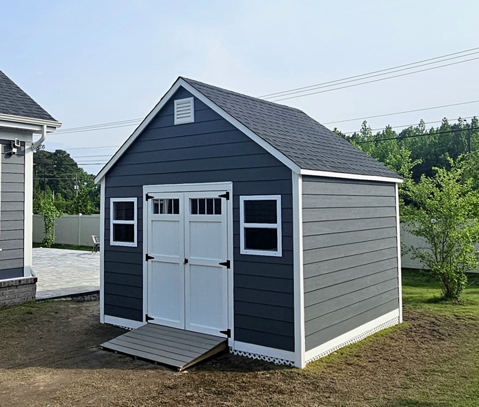 hardieboard_shed2026 Hardie Board Shed from Tidewater Sheds providing shed repairs, new shed construction and shed remodeling services to Virginia Beach, Chesapeake, Suffolk and North Carolina.